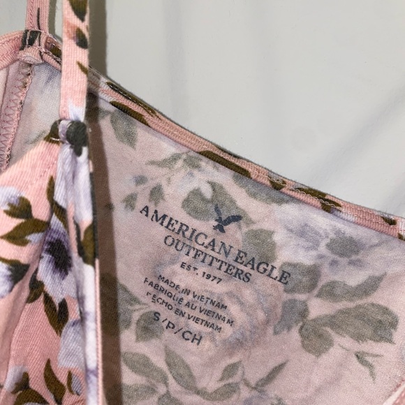 Floral peplum corset style spring / summer tank top - Picture 3 of 4